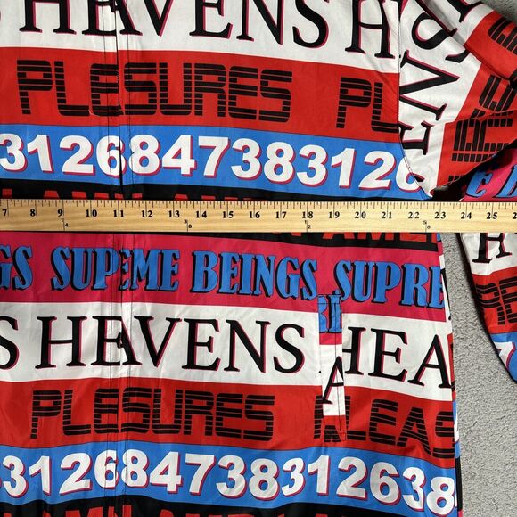 Forever 21 Windbreaker Size M All Over Print Colorful AOP Pleasure Heavens - Picture 6 of 11